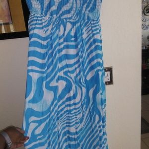 Long zebra print dress